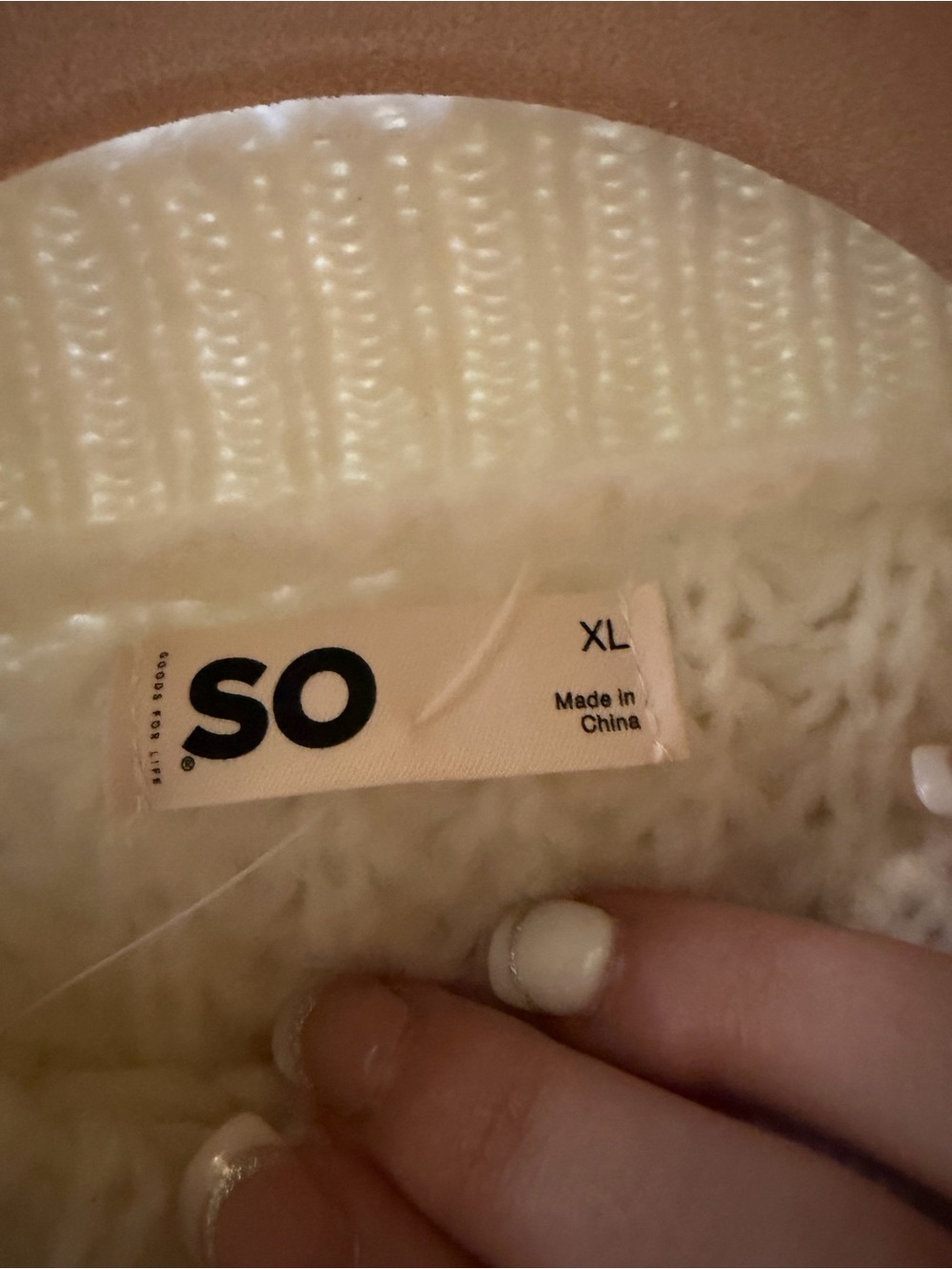 NWOT Sonoma Ivory Waffle-Knit Crewneck Sweater - Picture 7 of 7